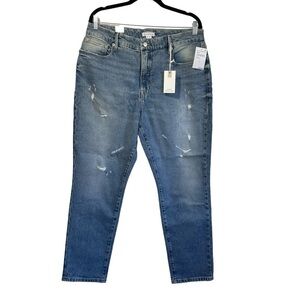 Good American Good Classic Distressed Jean Hi Rise Size 12 / 31 NWT